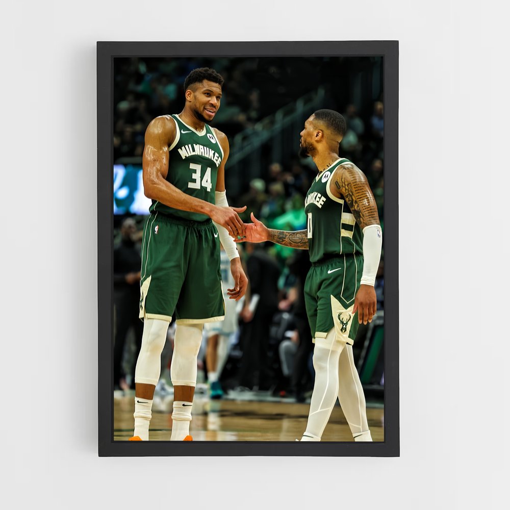 Poster Milwaukee de bucks – affiche Basketball (vue 2)